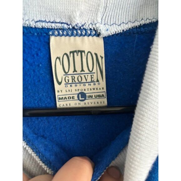 Vintage Cotton Grove Cardinal turtleneck Sweatshirt Blue L Made In USA - Picture 3 of 5